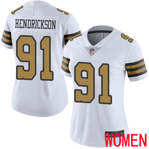 New Orleans Saints Limited White Women Trey Hendrickson Jersey NFL Football 91 Rush Vapor Untouchable Jersey